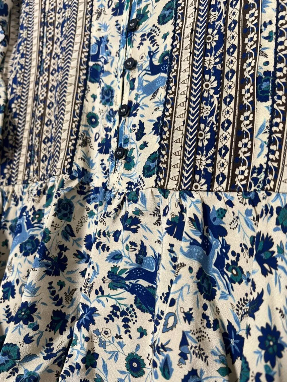 SEA NEW YORK DOE PRINT silk blouse size 4 - Picture 4 of 8